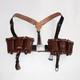 Replica Wwii German Army Real Leather Belt Y-shape Double Straps 98k Ammo Pouch