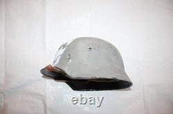 Repro WW2 German Army Normandy D-DAY 1944 Camo M35 Helmet Custom Skull Art