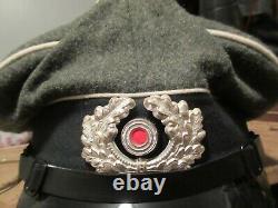 Reproduction German Ww2 Army Heer Infantry Wool Visor Cap Hat Size 60