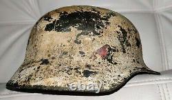 Restored original German Helmet M35/64 Winter WW2 Wehrmacht Original Dug relic
