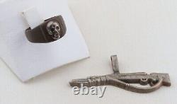 SKULL Ring RIFLE ww1 WWI ww2 WWII Shock TROOPs Assault GUN German ARMY Wehrmacht