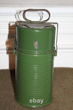 Scarce Original WW2 German Army Soldiers Metal Thermos Flask Container withHandle