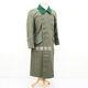 Size L German Army M36 Field Grey Green Wool Greatcoat Trench Coat Wwii Repro