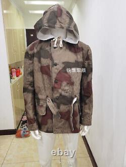 Size L Ww2 German Army Tan&water Camo And White Winter Reversible Coat Parka