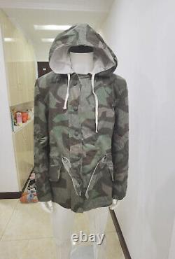 Size M Wwii German Army Splinter Camo Coat & White Winter Reversible Parka