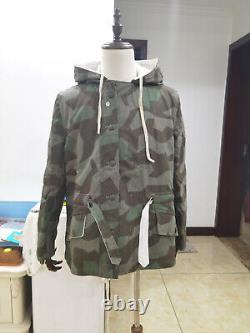 Size M Wwii German Army Splinter Camo Coat & White Winter Reversible Parka