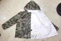 Size M Wwii German Army Splinter Camo Coat & White Winter Reversible Parka