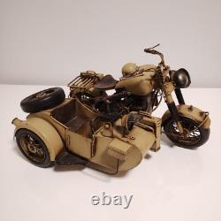 Tin Toy Interior WWII German Army Sidecar Bike