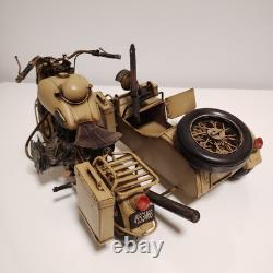 Tin Toy Interior WWII German Army Sidecar Bike