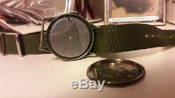 Ultra rare wristwatch Military Minerva German Army WW2 Wehrmacht Dienstuhr 2wk