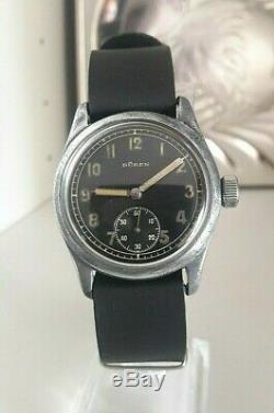 VINTAGE RARE WW2 German Army Military wehrmacht DH SWISS WATCH BUREN GRAND PRIX