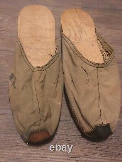 Very Cool German POW Camp Made Shoes, Soldier, Ww 2, Original Army Prisoner
