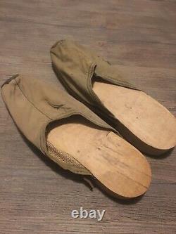 Very Cool German POW Camp Made Shoes, Soldier, Ww 2, Original Army Prisoner