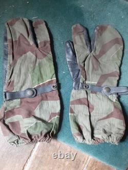 Very Rare 50s WEST GERMAN ARMY Bundeswehr 1956 Splinter Camouflage SNIPER MITTS