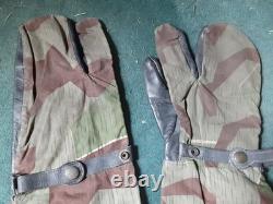 Very Rare 50s WEST GERMAN ARMY Bundeswehr 1956 Splinter Camouflage SNIPER MITTS