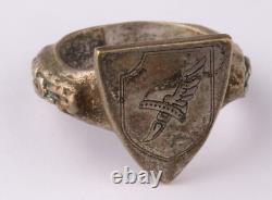 Viking hat with wings WW2 German ring WWII Pendant Army soldiers set Size 11