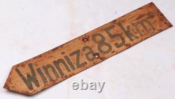 Vinnytsia Winniza German WW2 Road pointer war period WWII Germany Sign Army