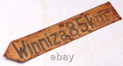 Vinnytsia Winniza German WW2 Road pointer war period WWII Germany Sign Army