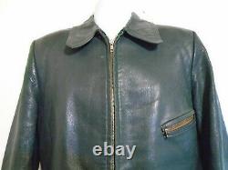 Vintage 40's Ww2 German Wehrmacht Army Cyclist Leather Jacket Size S