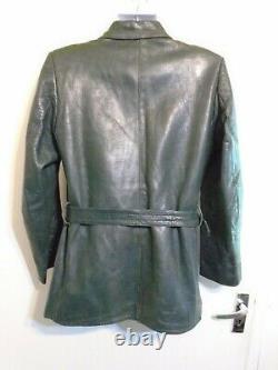 Vintage 40's Ww2 German Wehrmacht Army Cyclist Leather Jacket Size S