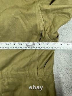 Vintage 40s WW2 M-1943 M43 German Army Military Field Jacket Green 46 in A2