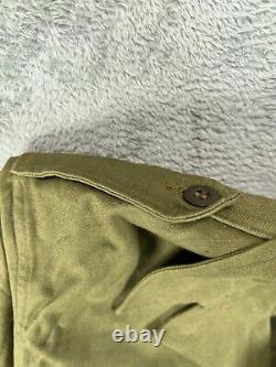 Vintage 40s WW2 M-1943 M43 German Army Military Field Jacket Green 46 in A2