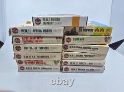 Vintage Airfix WWII HO/OO Army Men Lot with Boxes British German US Marines + More