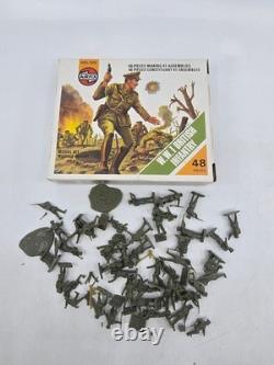 Vintage Airfix WWII HO/OO Army Men Lot with Boxes British German US Marines + More