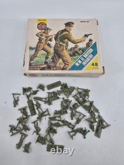 Vintage Airfix WWII HO/OO Army Men Lot with Boxes British German US Marines + More