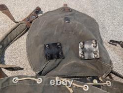 Vintage Austrian Backpack WWII 1940s Military Army Pack Canvas German