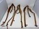 Vintage Czechoslovak Army Leather Y-straps Lot Of 3 German Wwii Style Surplus