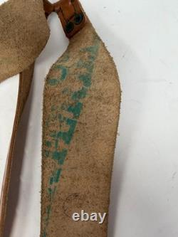 Vintage Czechoslovak Army Leather Y-Straps Lot of 3 German WWII Style Surplus