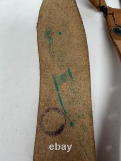 Vintage Czechoslovak Army Leather Y-Straps Lot of 3 German WWII Style Surplus