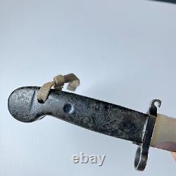 Vintage East German WwII Knife Bayonet W Scabbard Black War Army Ww2