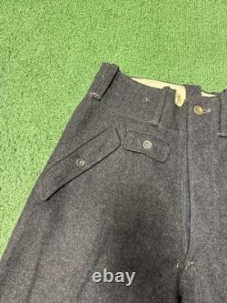 Vintage German Army WW2 M43 Wool Trousers Men's Size 34x29 Grey Reenactment