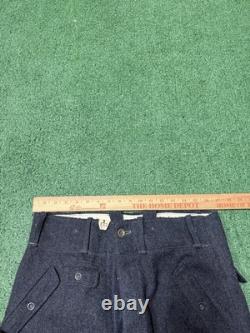 Vintage German Army WW2 M43 Wool Trousers Men's Size 34x29 Grey Reenactment
