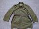 Vintage Military Sage Green Belted Overcoat Army Cotton L German Vietnam Wwii