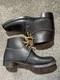 Vintage Men's Wwii German Low Trench Boots Size 11.5 E Waxed Roughout Leather