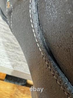 Vintage Men's WWII German Low Trench Boots Size 11.5 E Waxed Roughout Leather