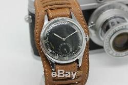 Vintage Mens mechanical Swiss watch WWII Serviced Military German Army 15j
