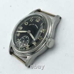 Vintage REVUE SPORT DH WW2 Swiss Watch Military German Army STEEL 1940s SERVICED