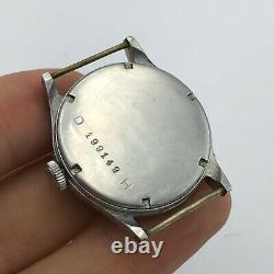 Vintage REVUE SPORT DH WW2 Swiss Watch Military German Army STEEL 1940s SERVICED