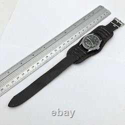 Vintage REVUE SPORT DH WW2 Swiss Watch Military German Army STEEL 1940s SERVICED