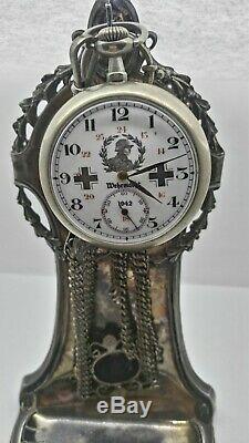 Vintage Rare Military WWII 1942 German Army Pocket Watch