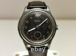 Vintage Rare Ww2 German Army Military 34mm Men's Swiss Watch Buren Grand Prix