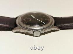 Vintage Rare Ww2 German Army Military 34mm Men's Swiss Watch Buren Grand Prix