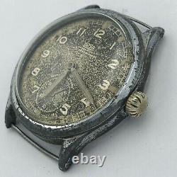 Vintage Swiss Watch ARSA DH Mechanical Black WW2 Military German Army SERVICED
