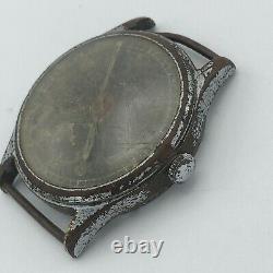 Vintage Swiss Watch Helvetia DH Mechanical Black WW2 Military German Army Repair