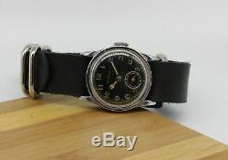 Vintage Technos mechanical Swiss watch WWII Serviced Military German Army 15j