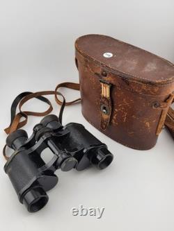 Vintage WW2 GERMAN Hensoldt Wetzlar 8x24 Small Field Binoculars W Original Case